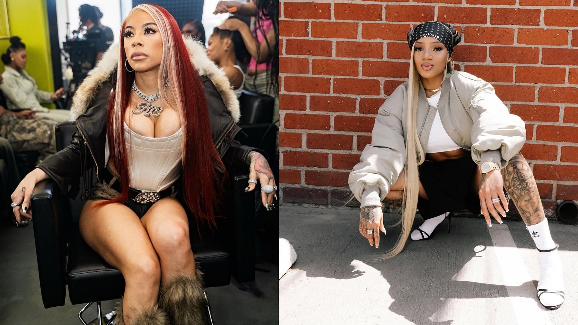 Shared struggles of Keyshia and GloRilla: From DUIs to mutual respect (Images via Instagram/@keyshiacole & @glorillapimp)